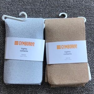 Brand new! Gymboree silver and gold tights